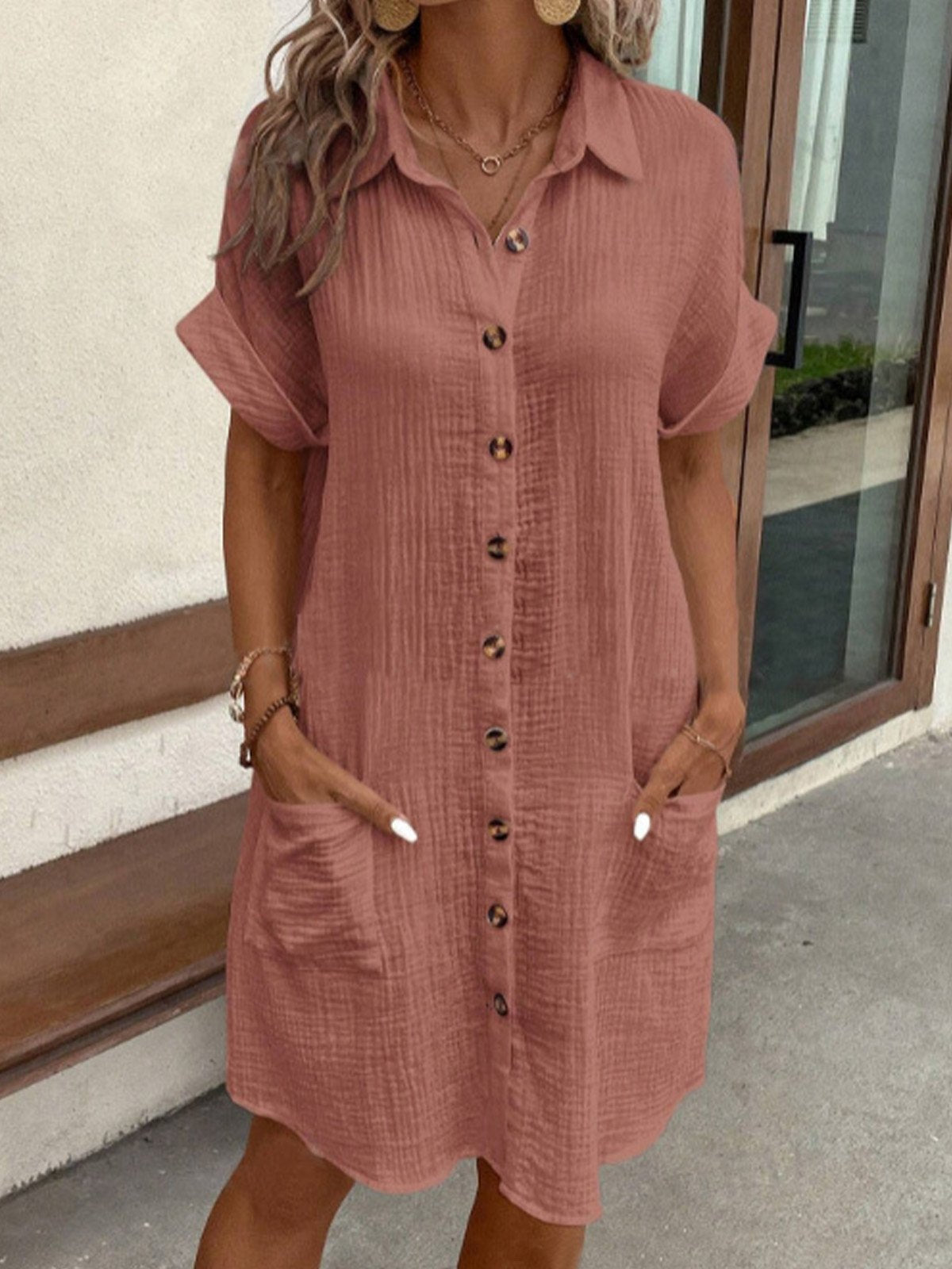 Relaxed Polo Midi Dress