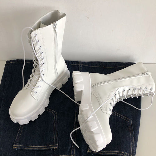 Chunky Platform Knee High Boots