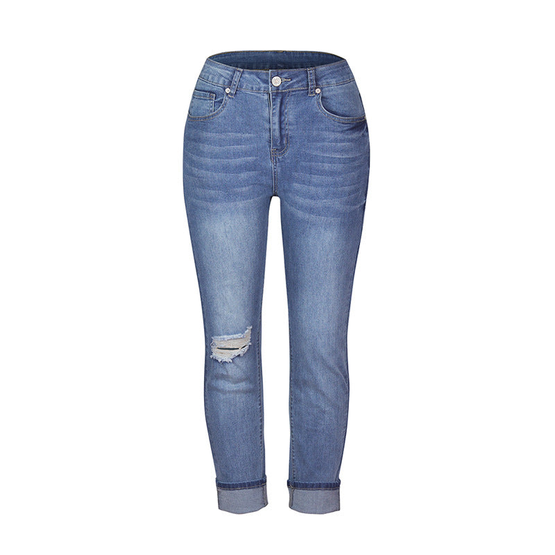 High Rise Distressed Jeans