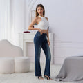Embellished High-Waist Flared Jeans