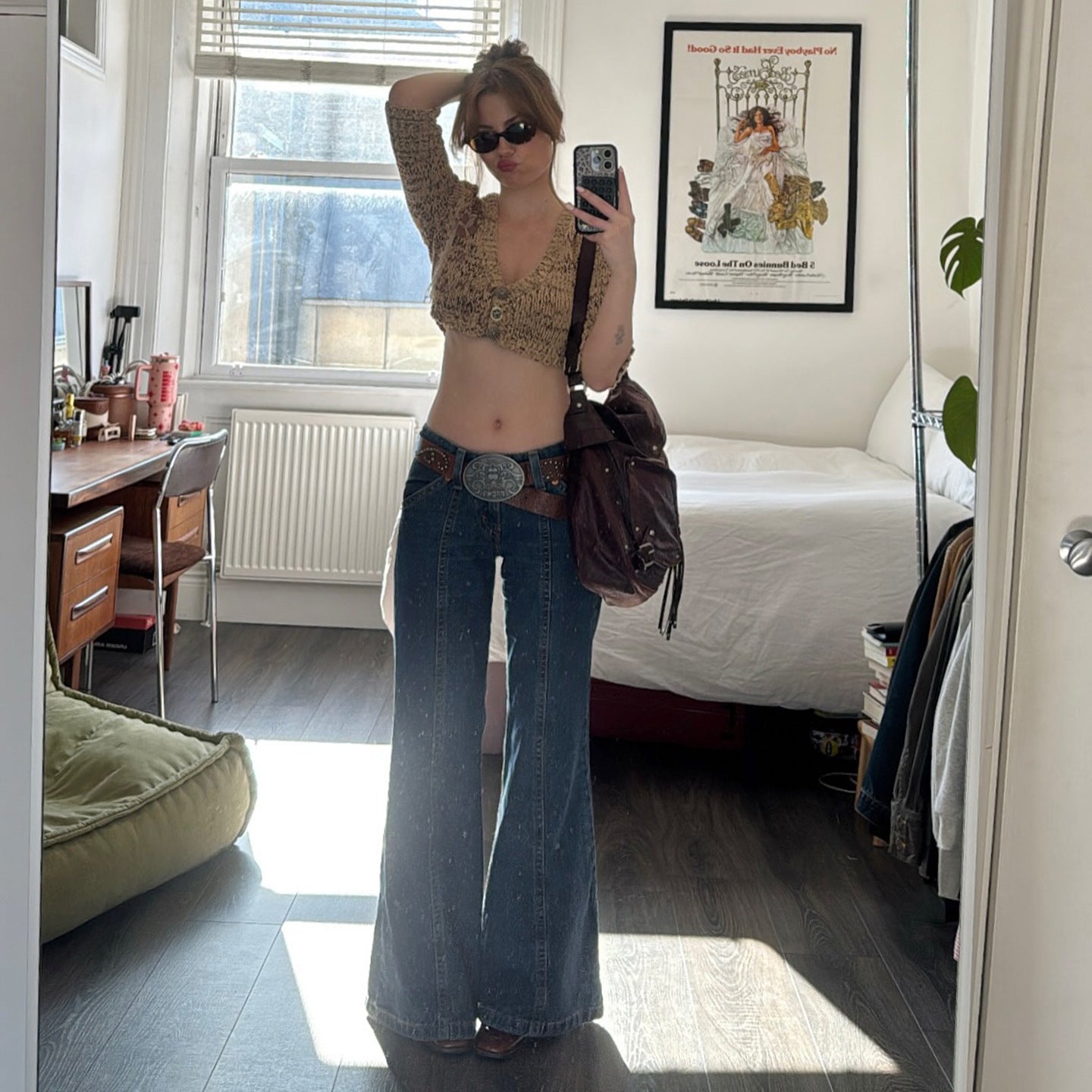 High Waist Wide Leg Denim Jeans