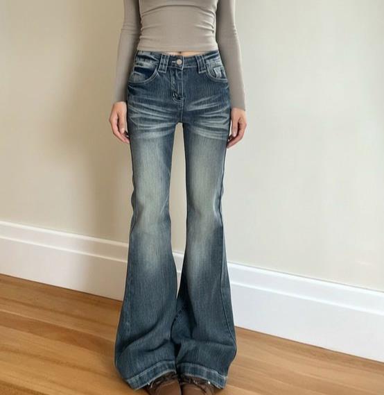 High-Waist Flared Jeans