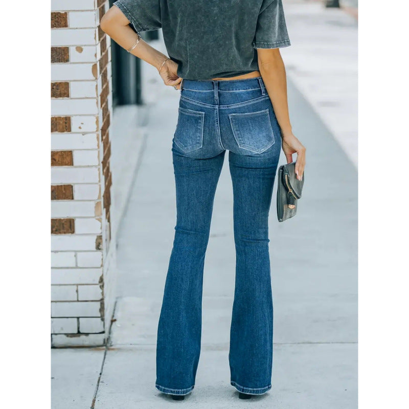 Destroyed Flared Jeans