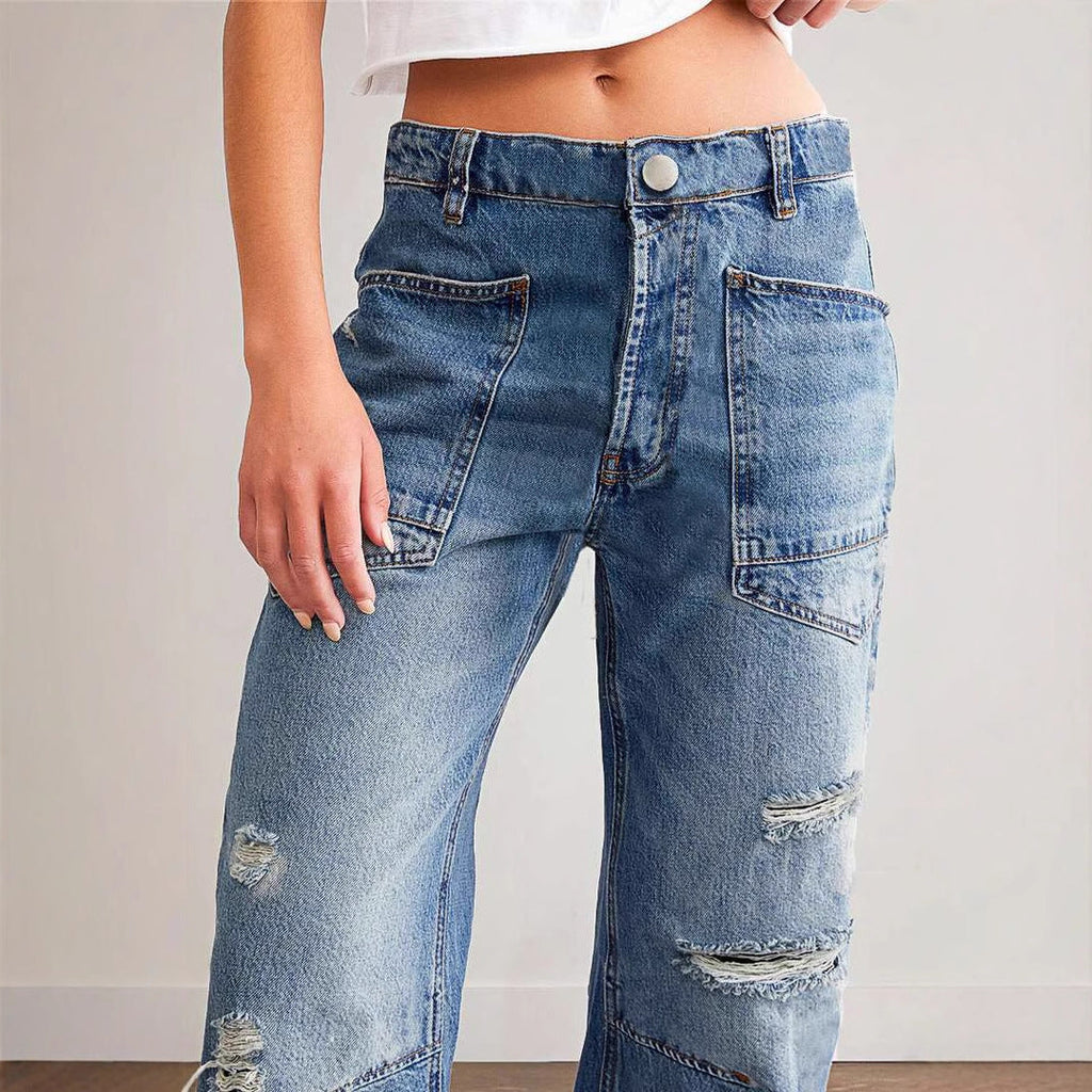 Distressed Boyfriend Jeans