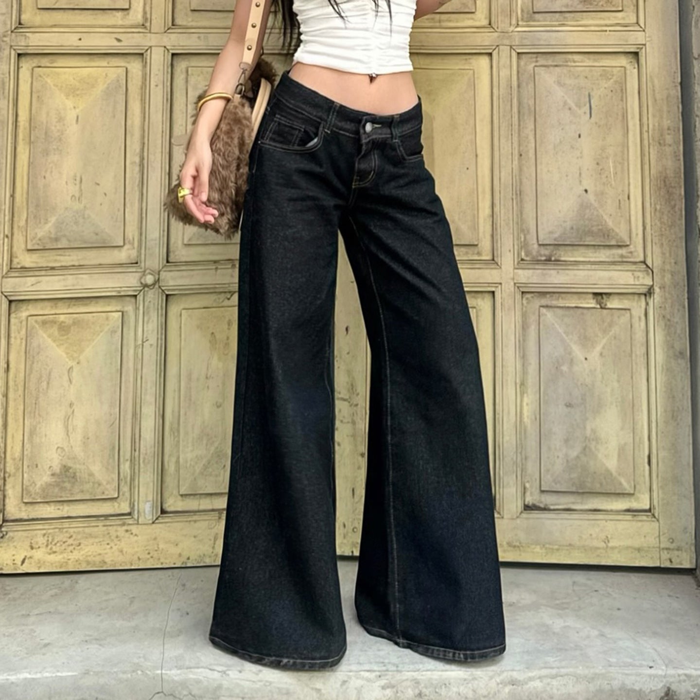 High-Waist Wide-Leg Jeans