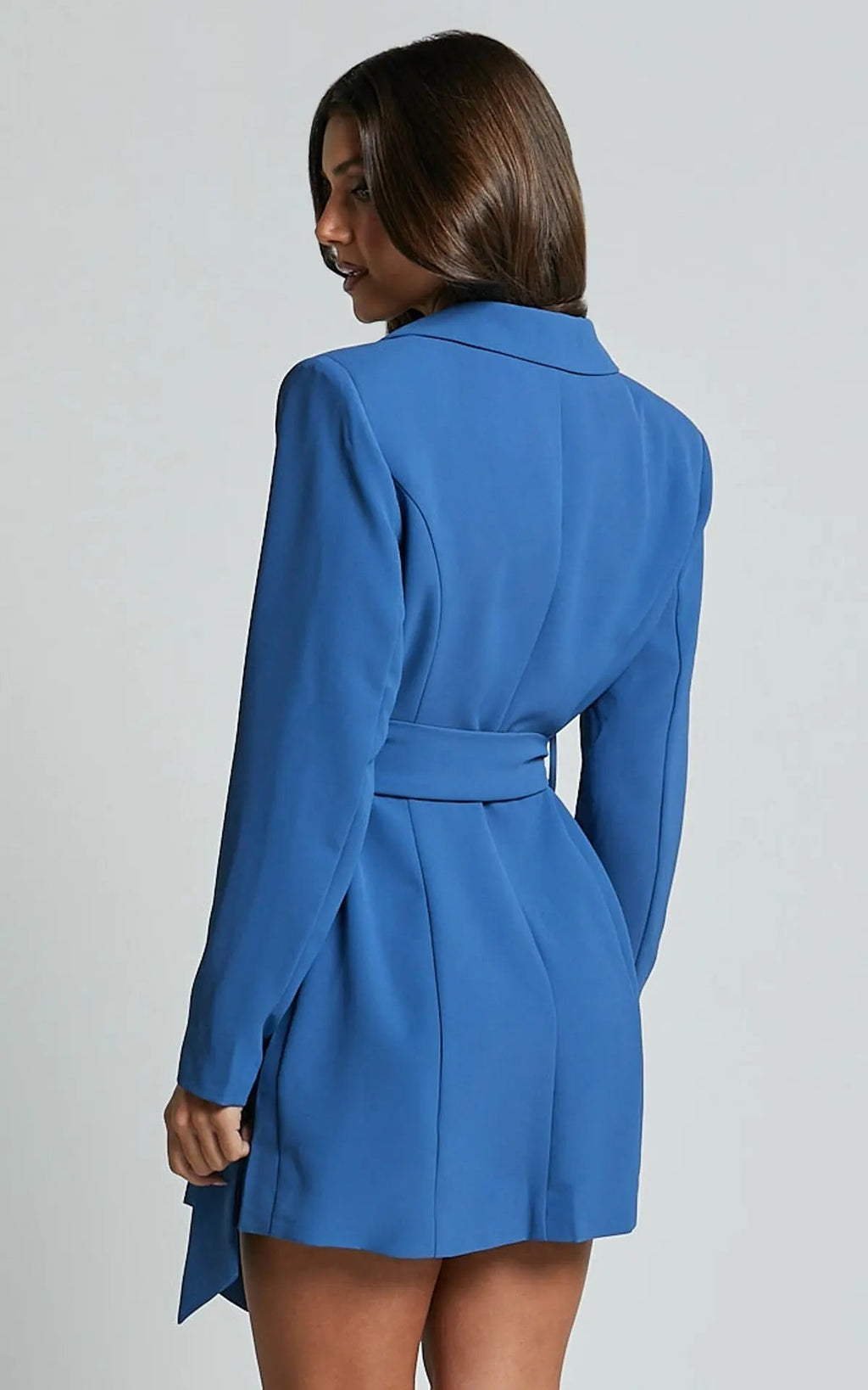Tailored Belted Blazer Dress