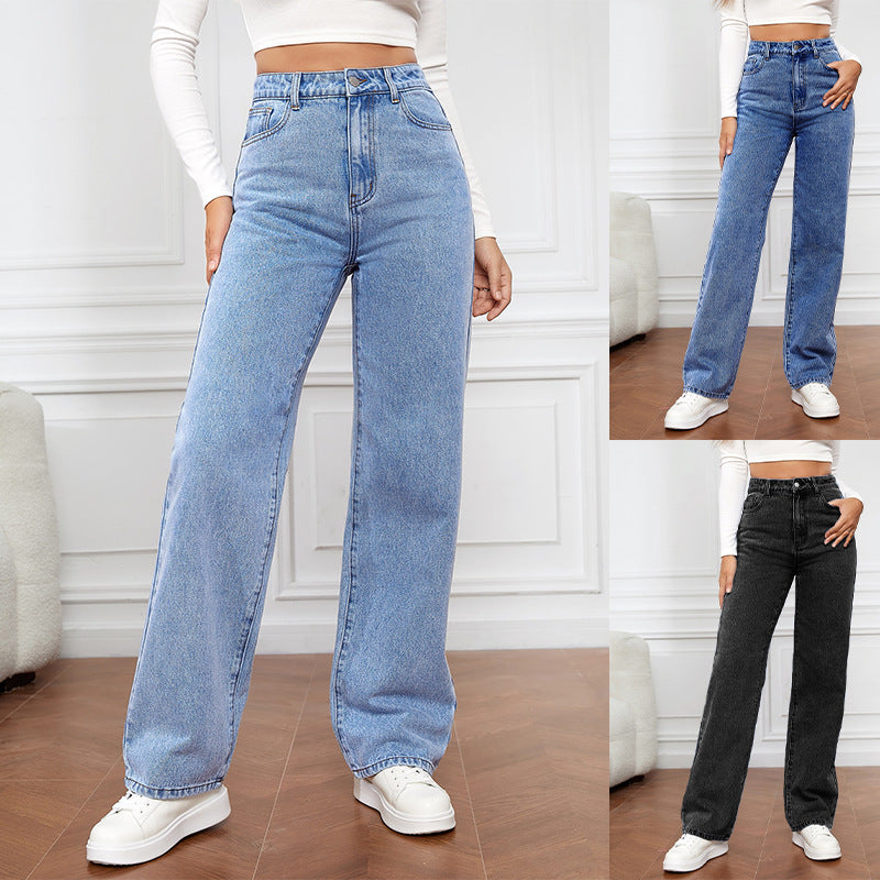 High-Waist Wide Leg Jeans