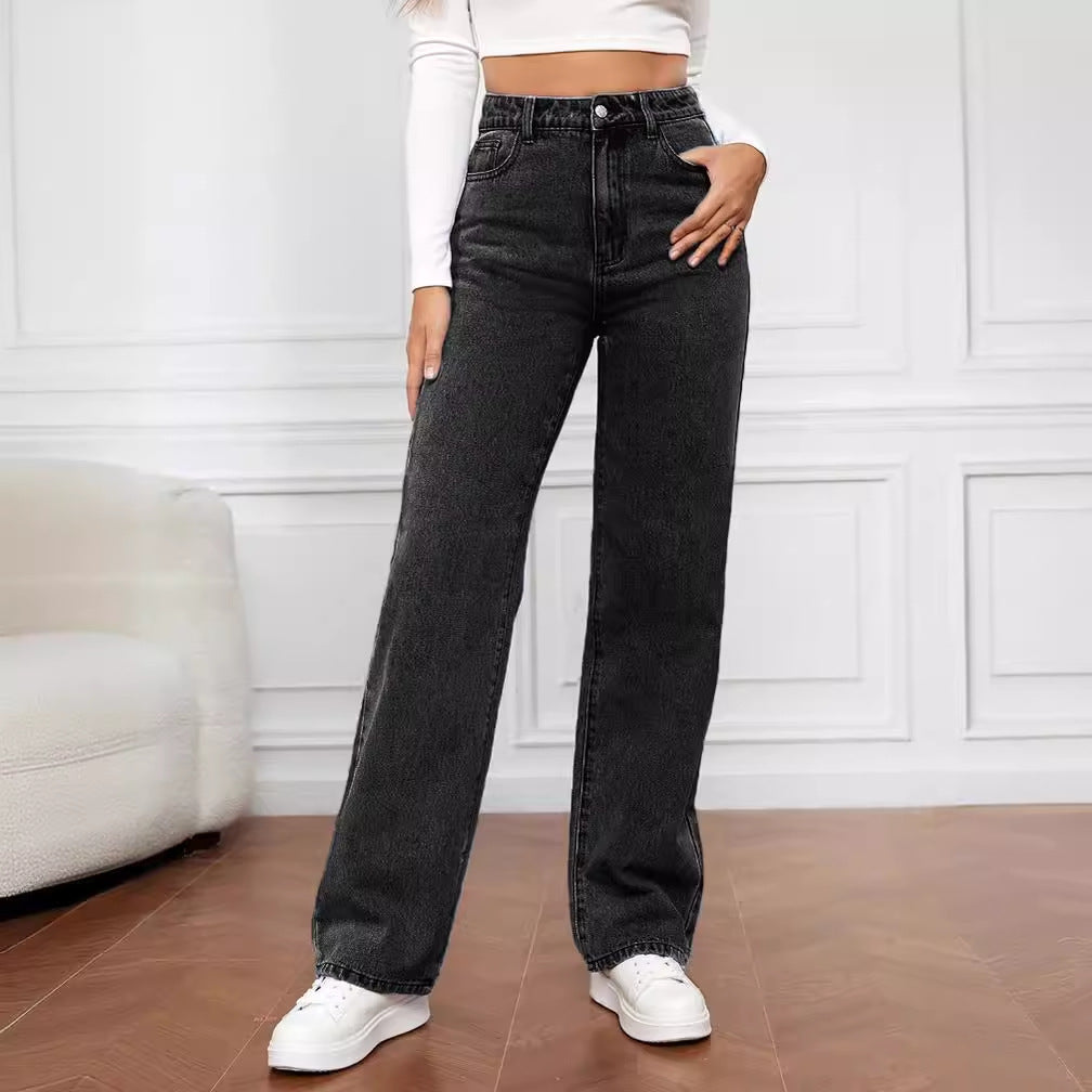 High-Waist Wide Leg Jeans