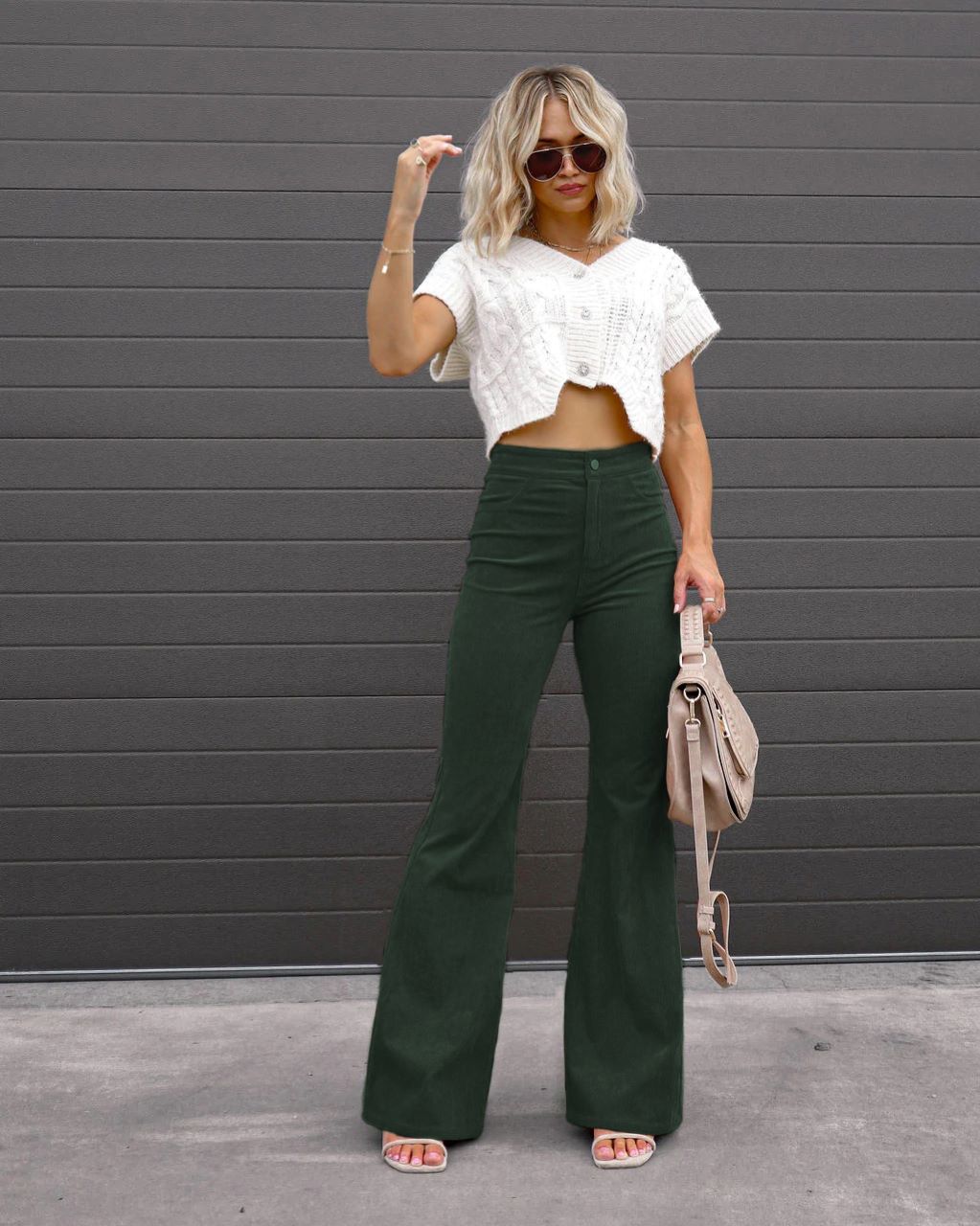 Retro High-Waist Flared Jeans