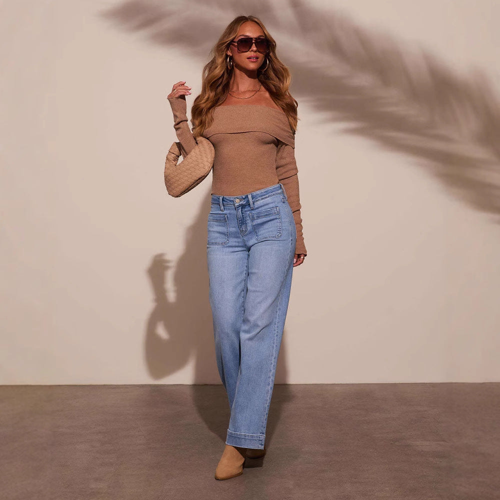 High Waist Wide Leg Jeans