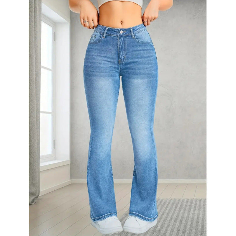 Light Wash High Waist Bootcut Jeans