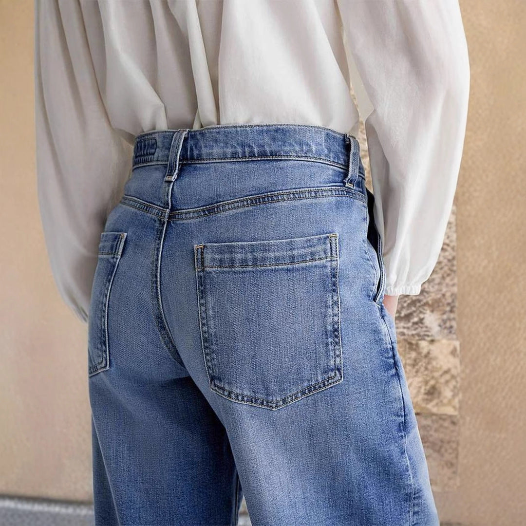 Denim High Waist Wide Leg Jeans