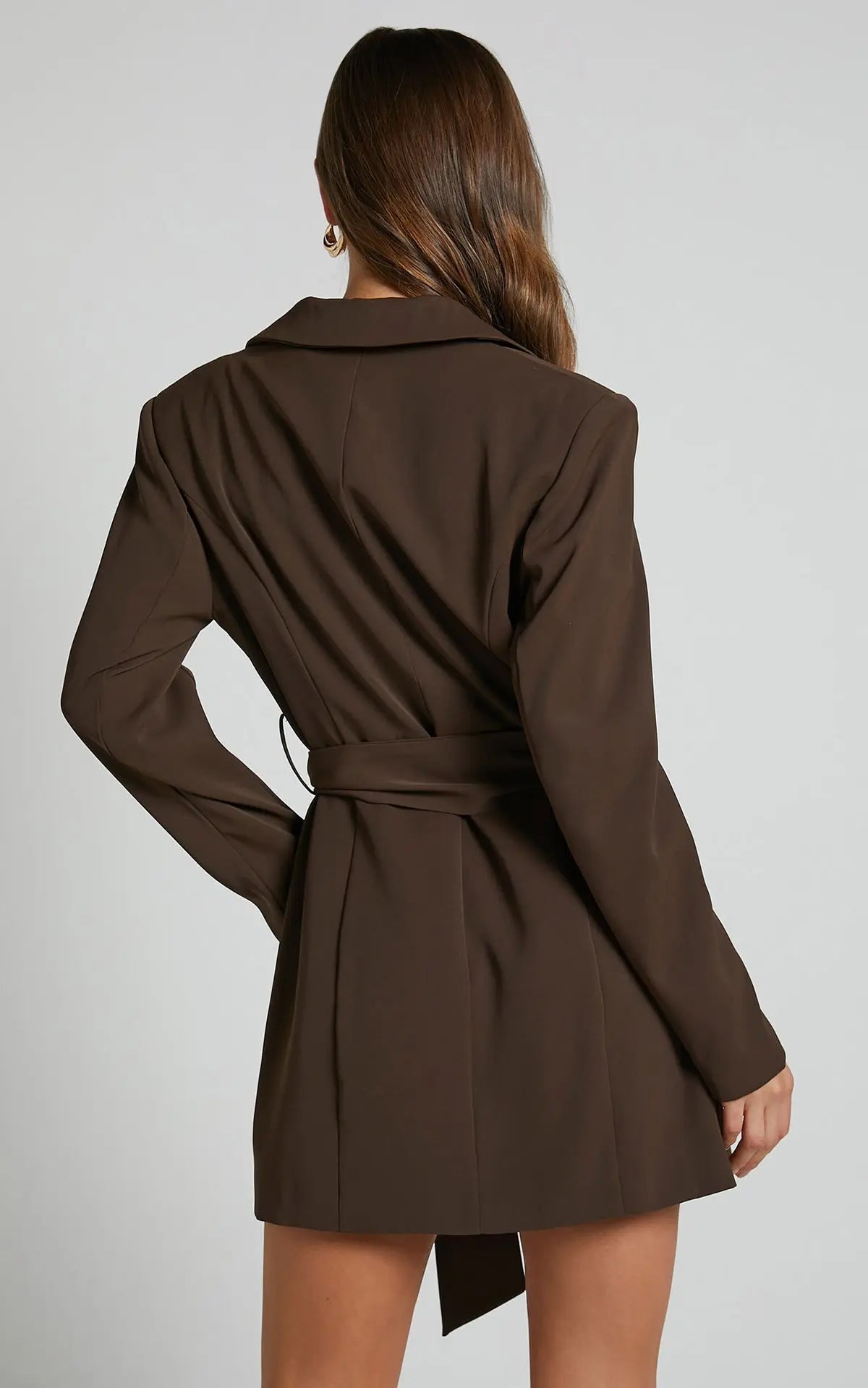 Tailored Belted Blazer Dress