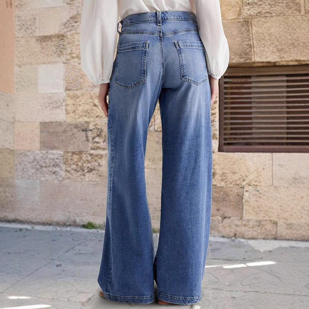 Denim High Waist Wide Leg Jeans