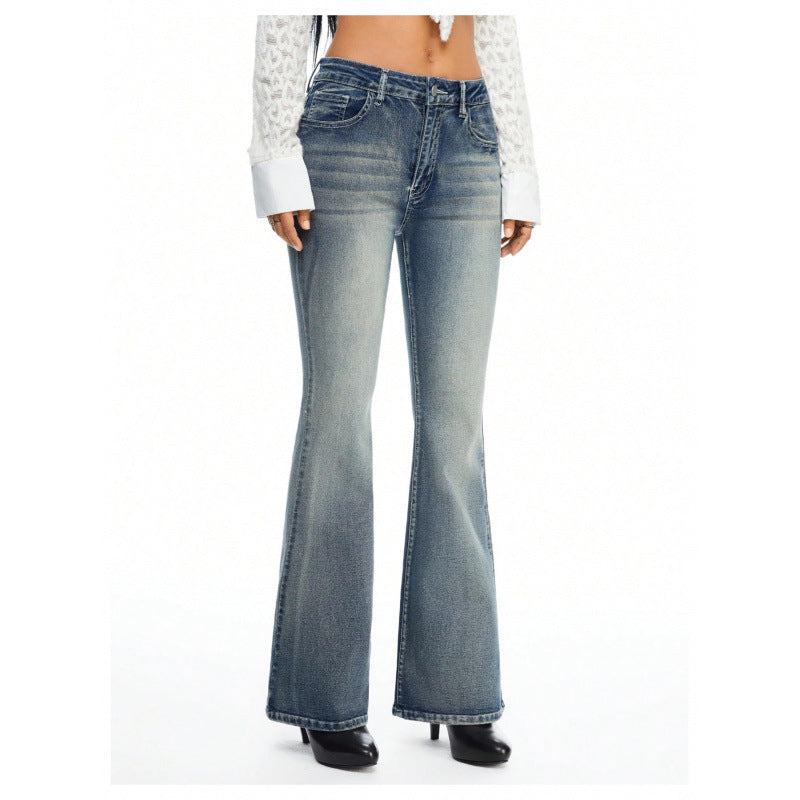 Skull Embellished Bootcut Jeans