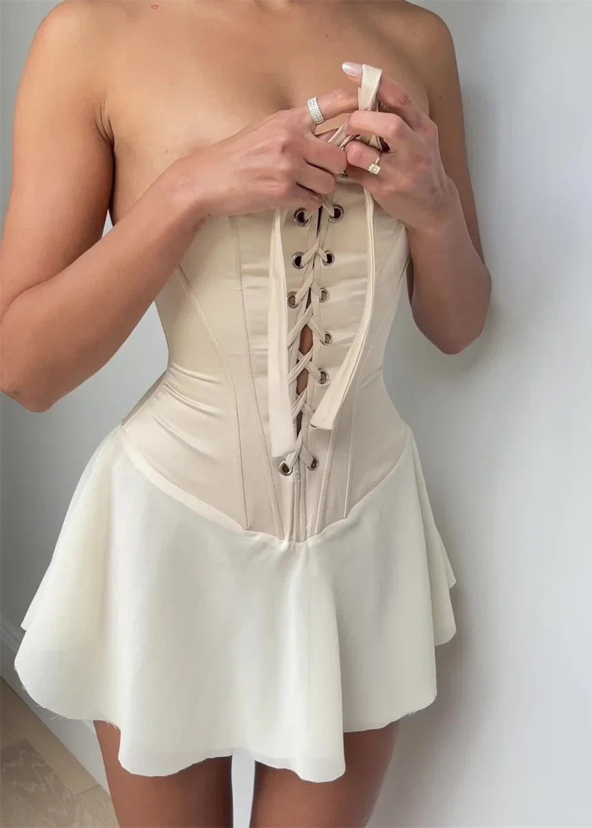 Strapless Corset Mini Dress