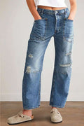 Distressed Boyfriend Jeans
