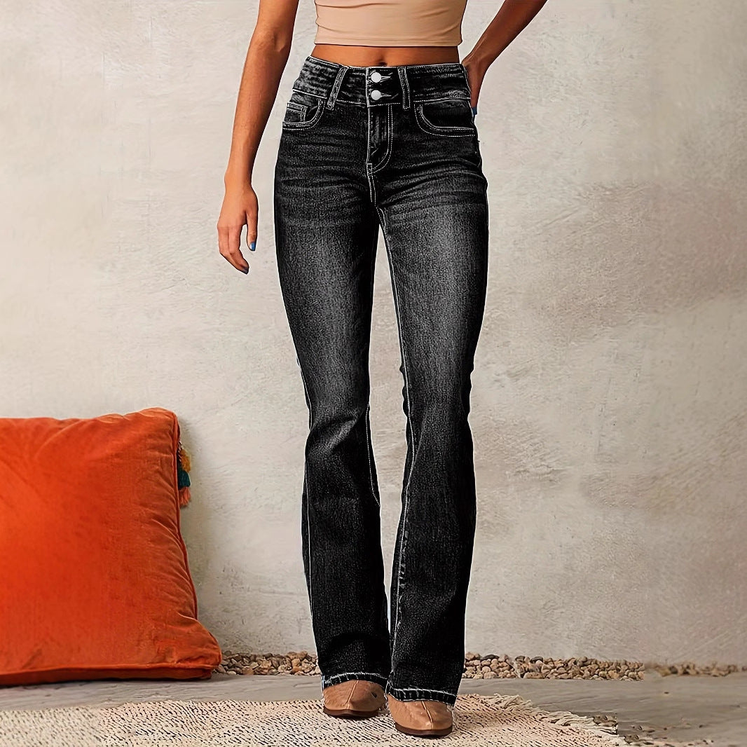 High Waist Flared Jeans