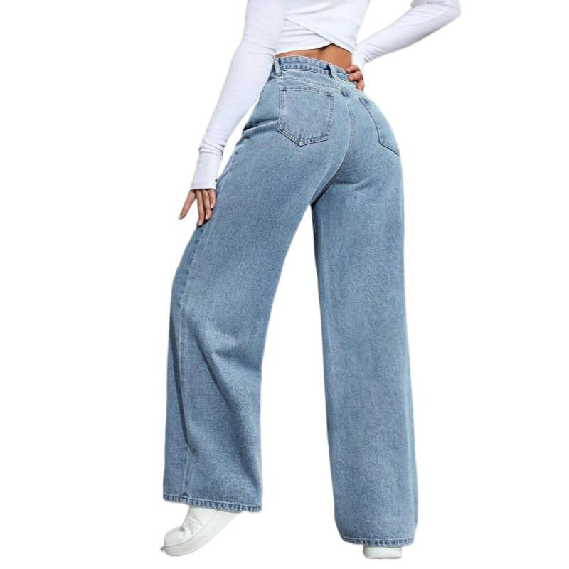 Sparkling High Waist Wide Leg Jeans
