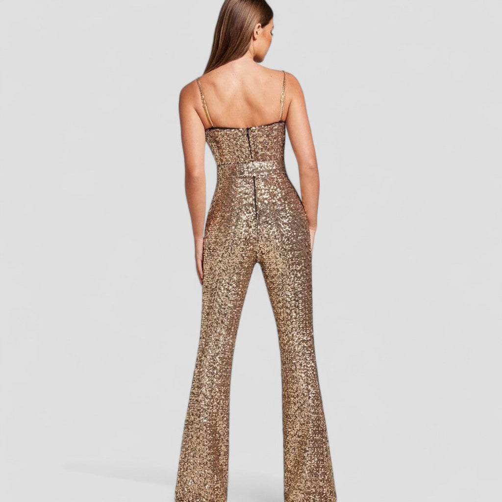 Glamorous Gold Sequin Jumpsuit