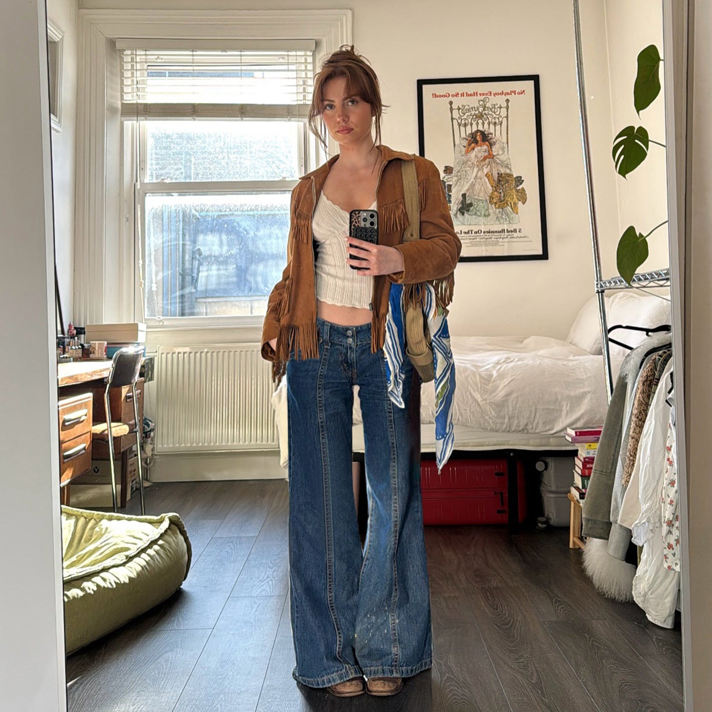 High Waist Wide Leg Denim Jeans