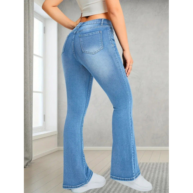 Light Wash High Waist Bootcut Jeans