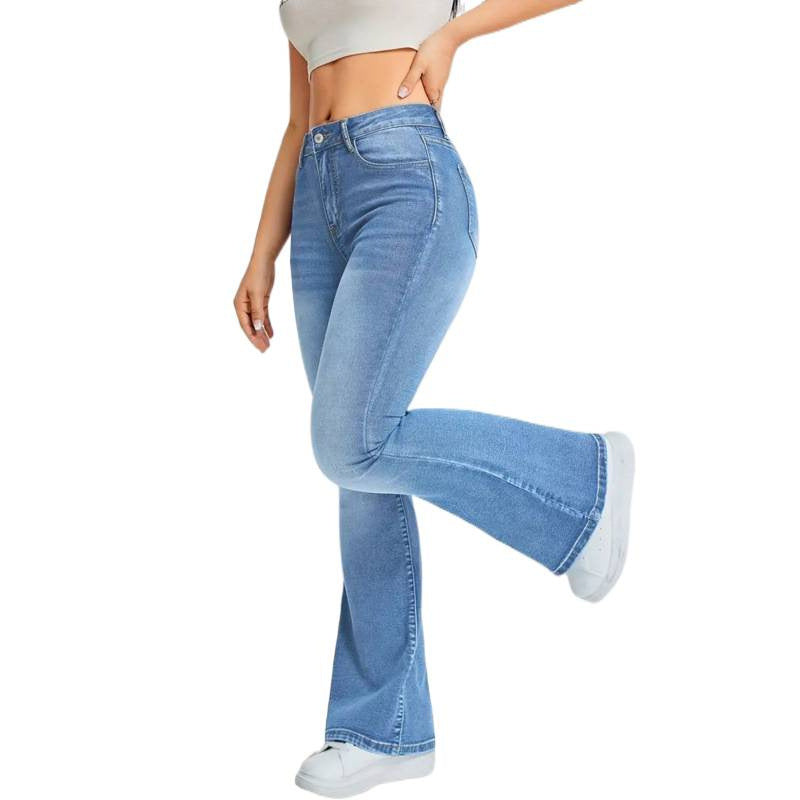 Light Wash High Waist Bootcut Jeans