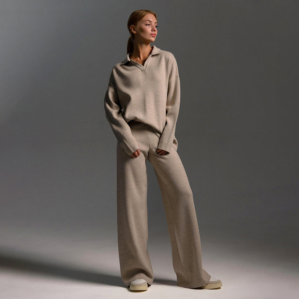 Collared Knit Set