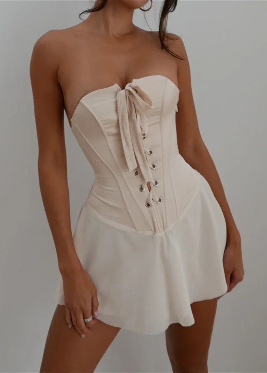 Strapless Corset Mini Dress