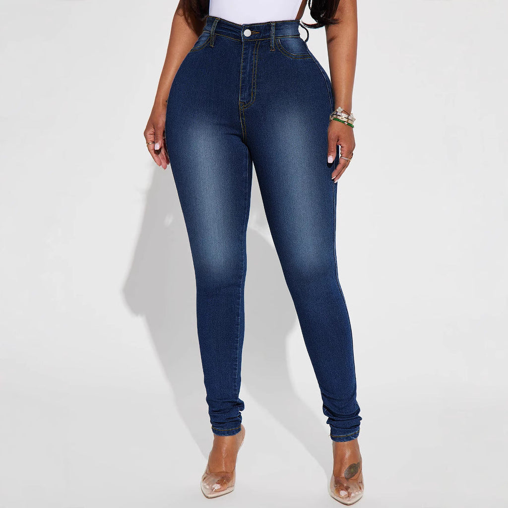 High-Rise Stretch Skinny Jeans
