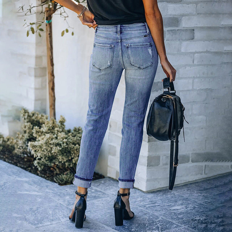 High Rise Distressed Jeans