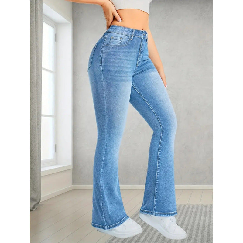 Light Wash High Waist Bootcut Jeans