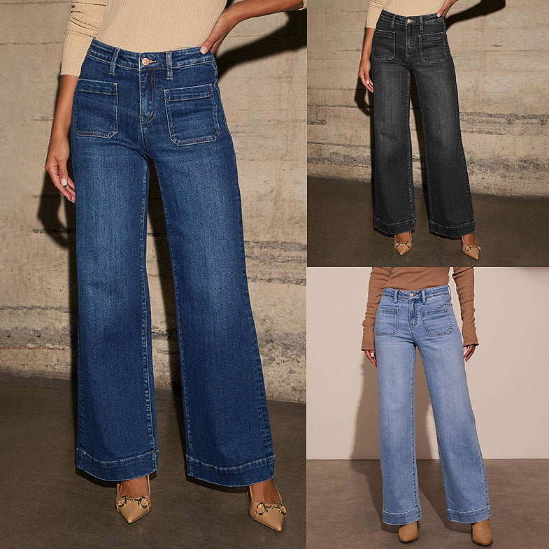 High Waist Wide Leg Jeans