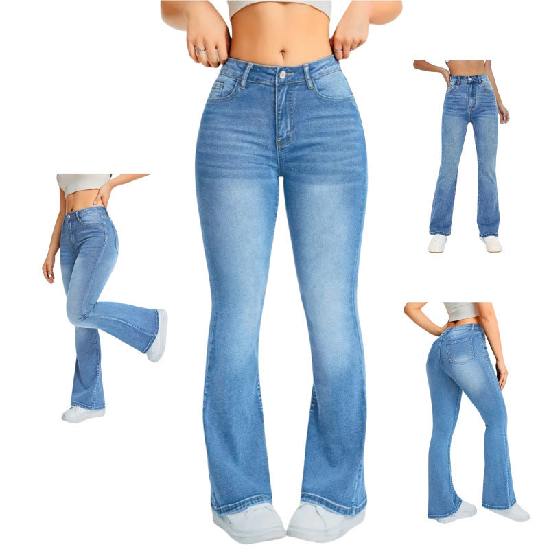 Light Wash High Waist Bootcut Jeans