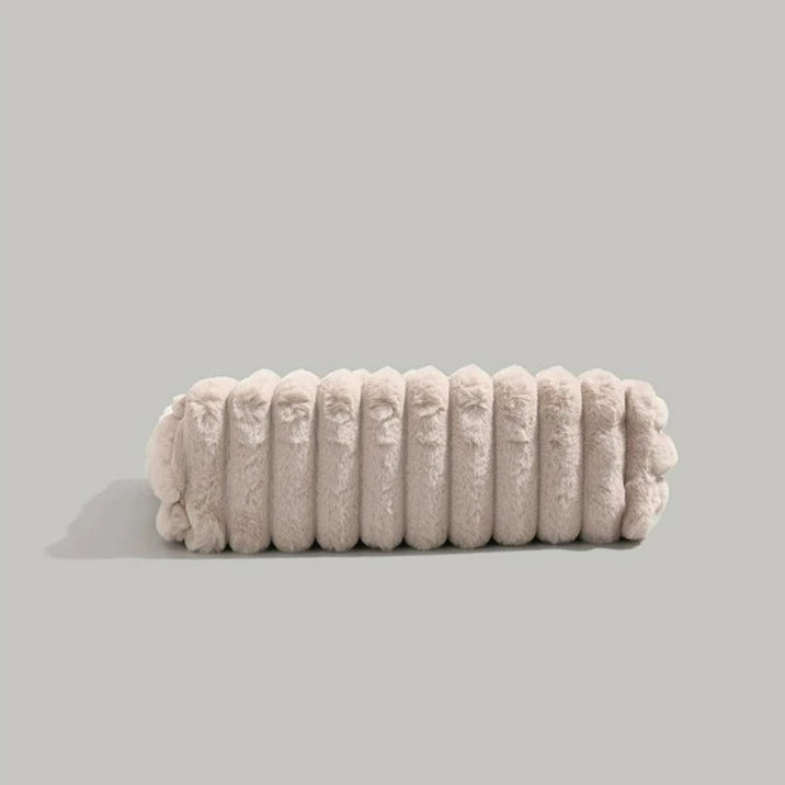 Faux Fur Pom Pom Shoulder Tote Bag