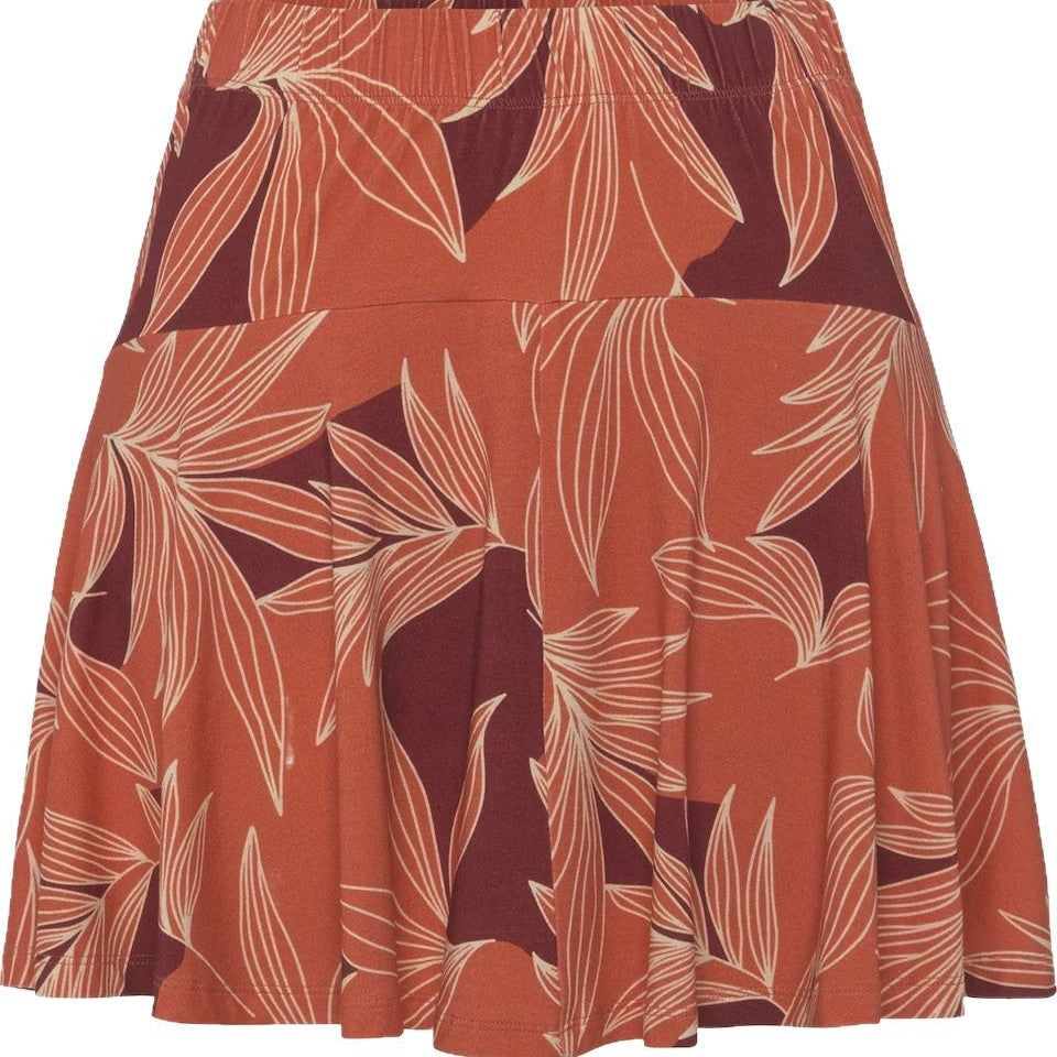 Printed A-Line Skort-Style Short