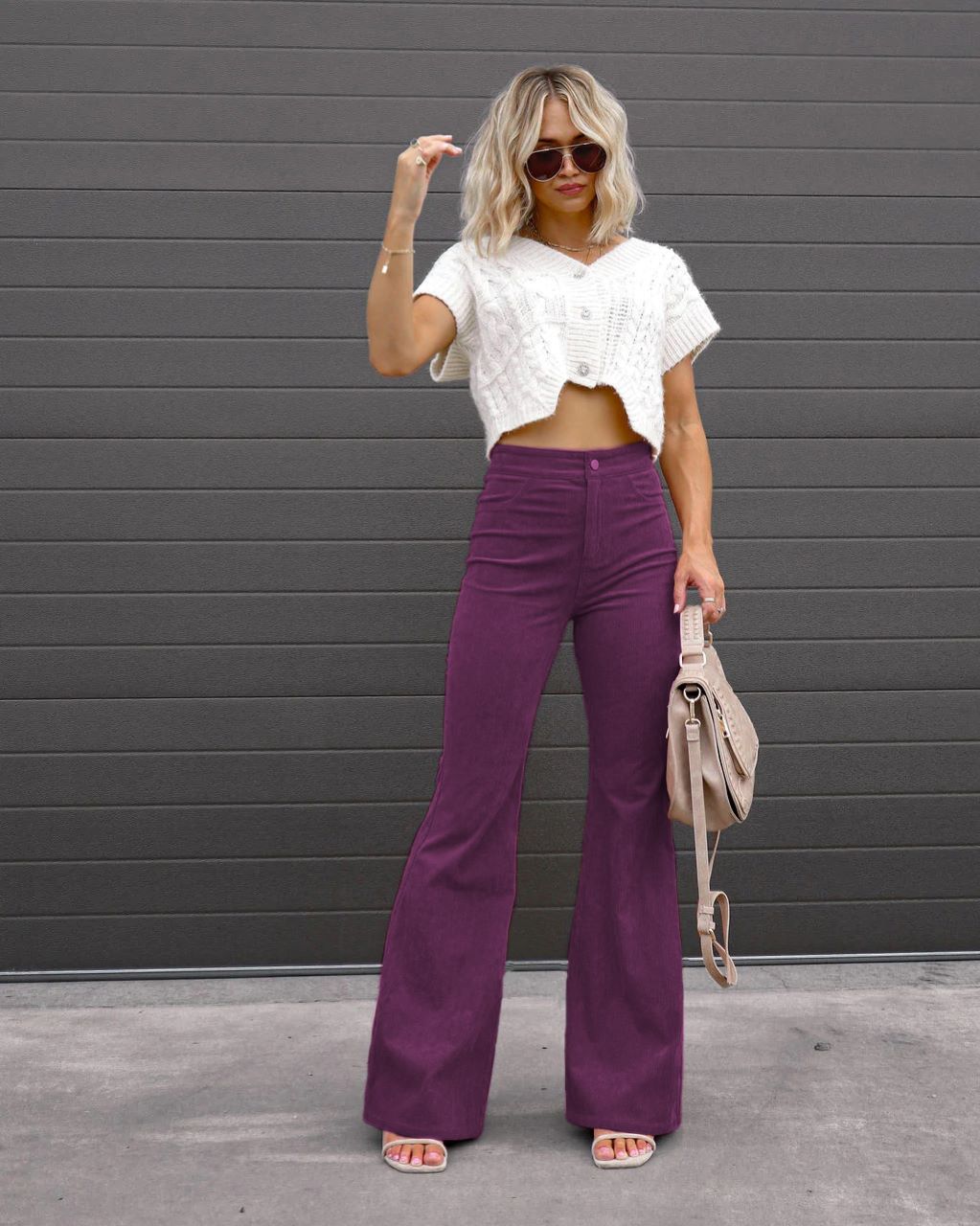 Retro High-Waist Flared Jeans