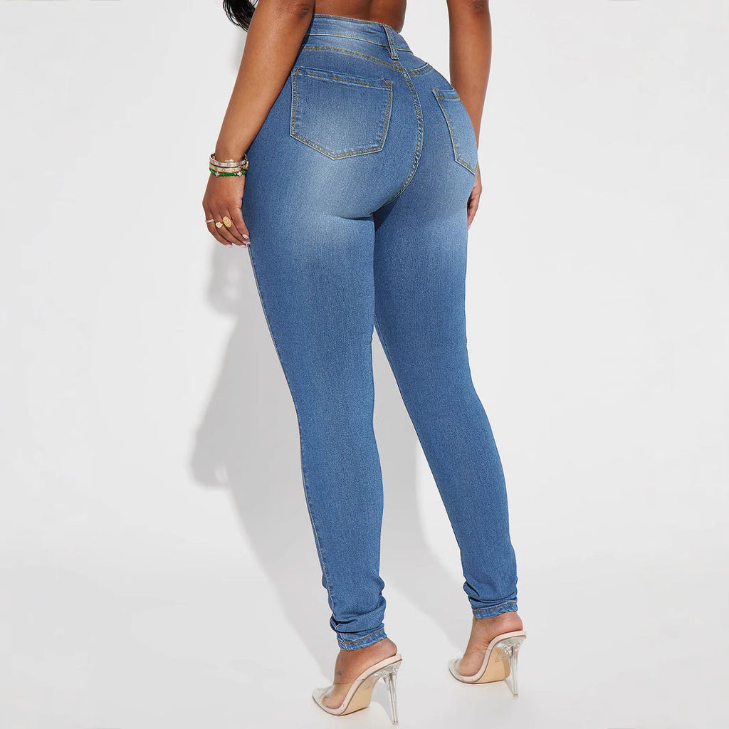 High-Rise Stretch Skinny Jeans