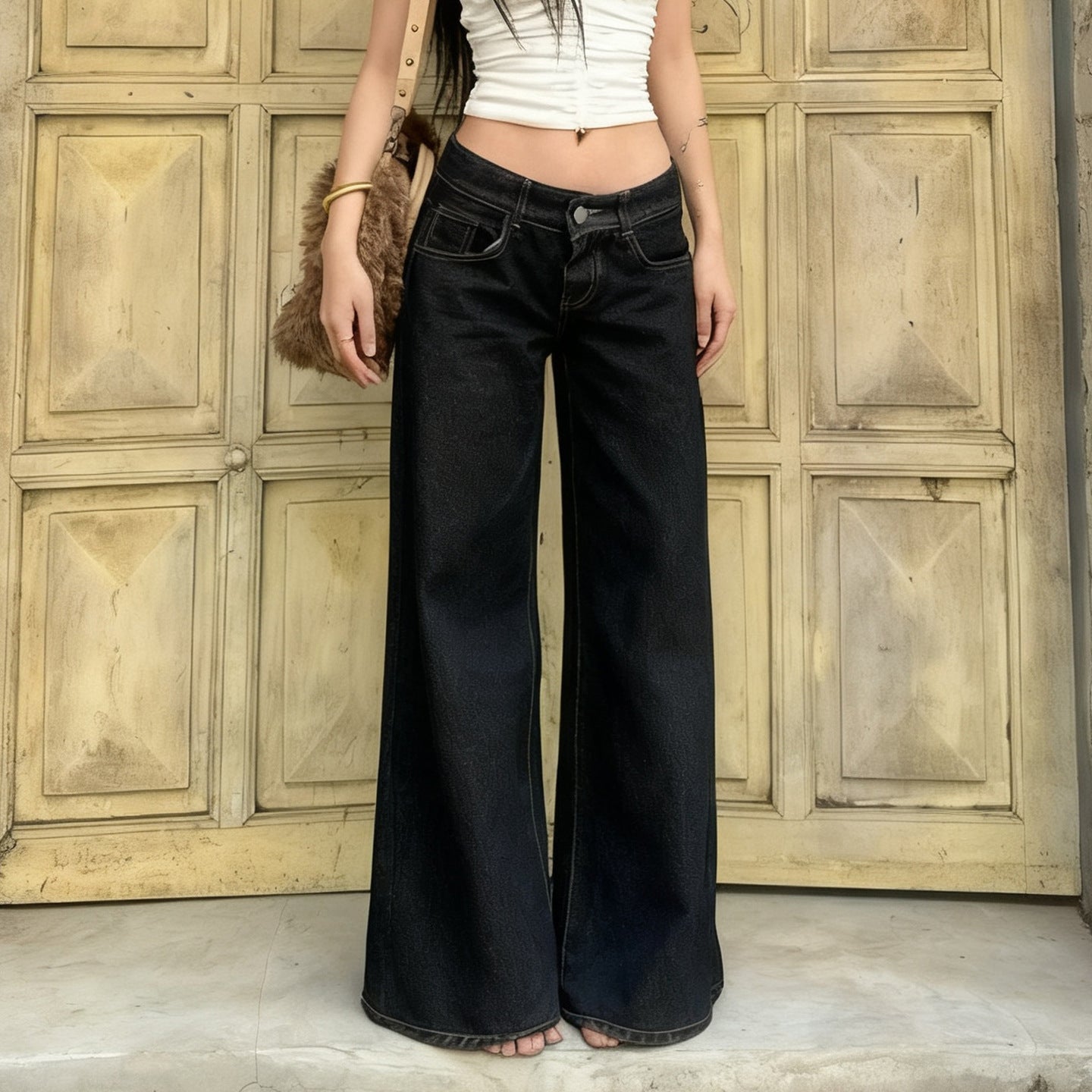 High-Waist Wide-Leg Jeans