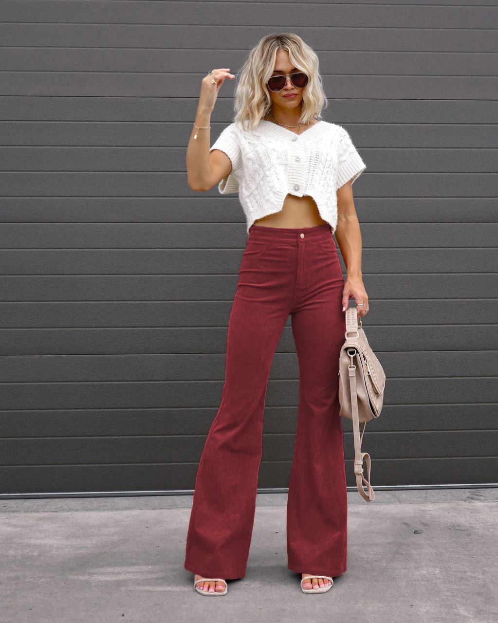 Retro High-Waist Flared Jeans