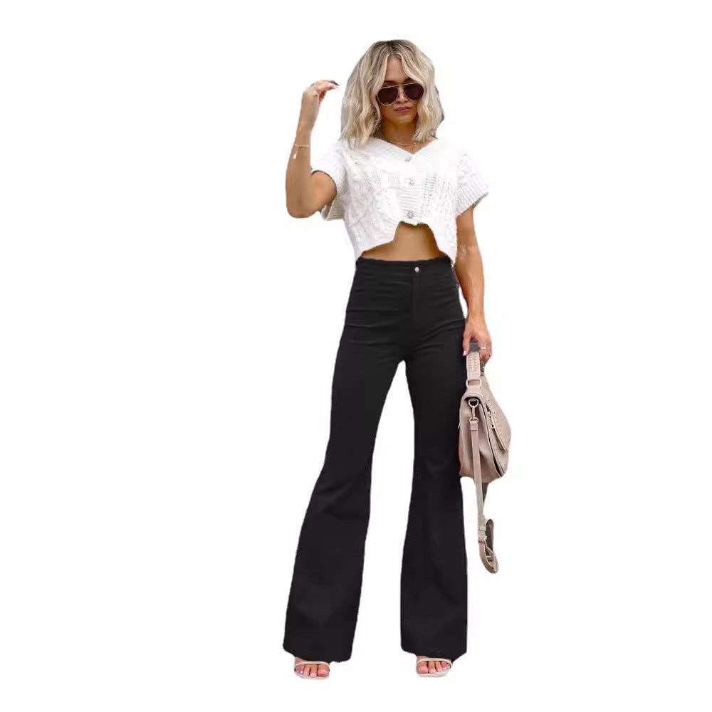 High-Waisted Corduroy Flared Pants