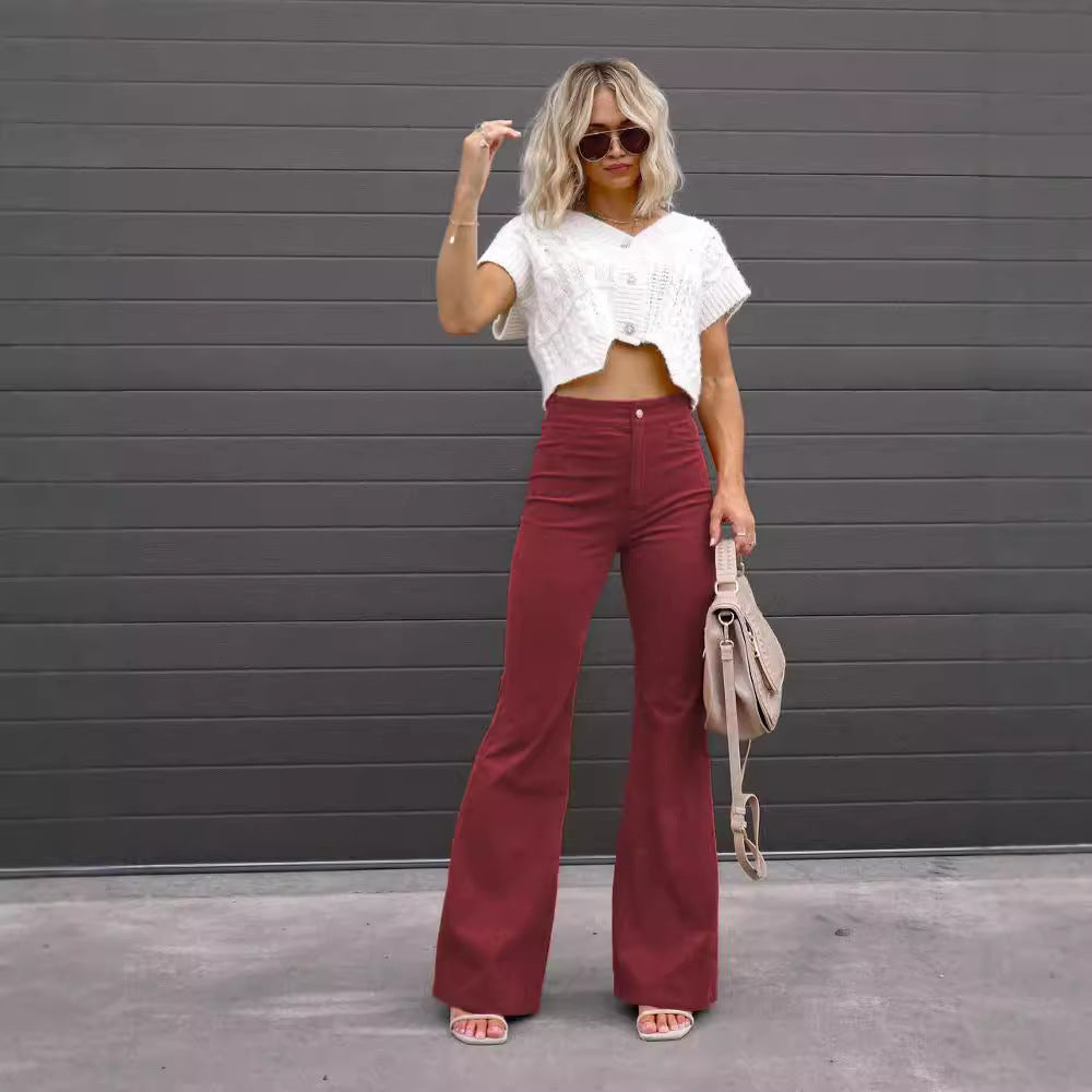 Retro High-Waist Flared Jeans