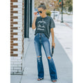 Destroyed Flared Jeans