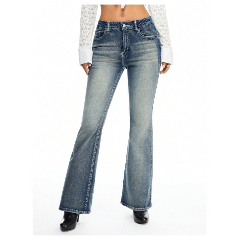 Skull Embellished Bootcut Jeans
