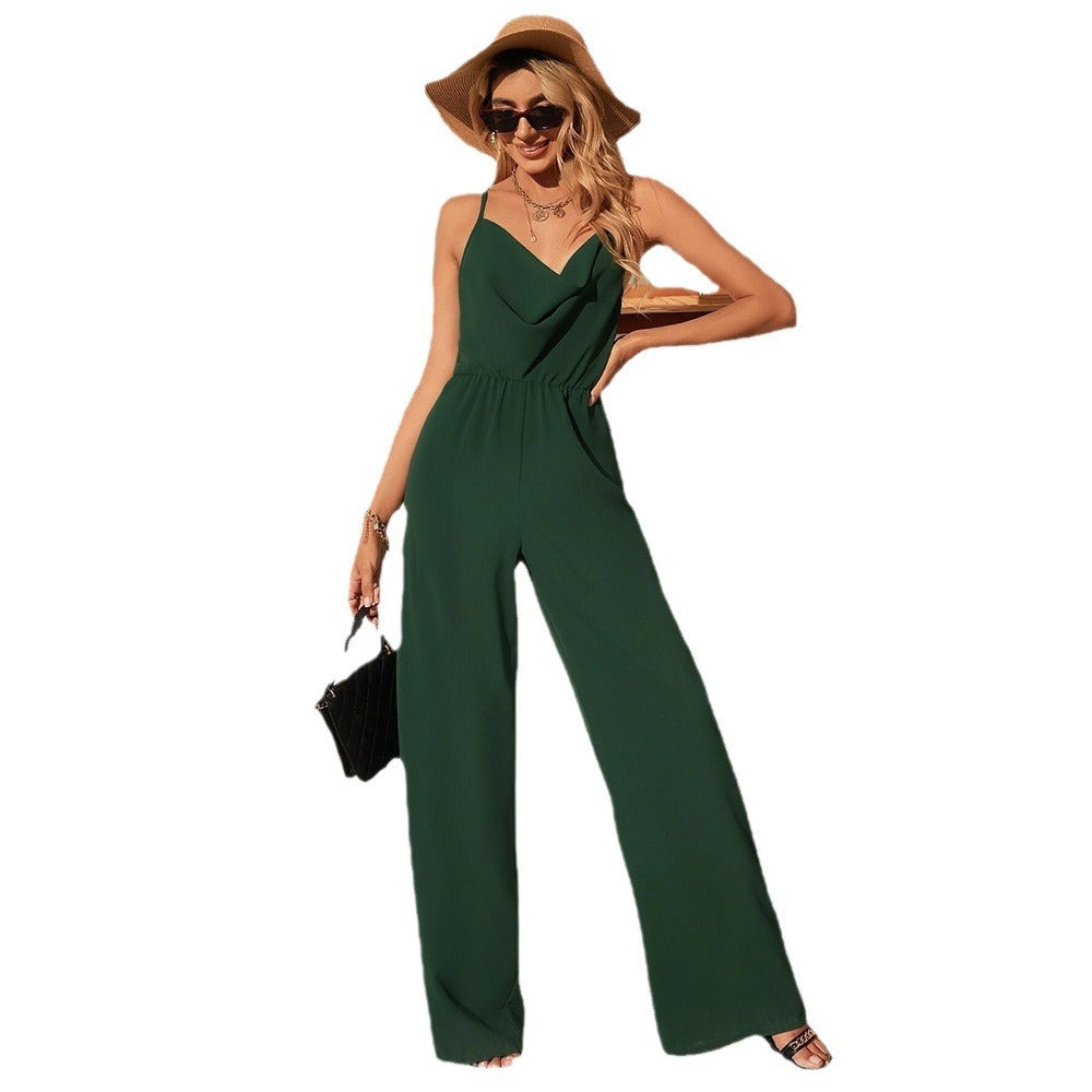 Sleeveless Wide Leg Jumpsuit