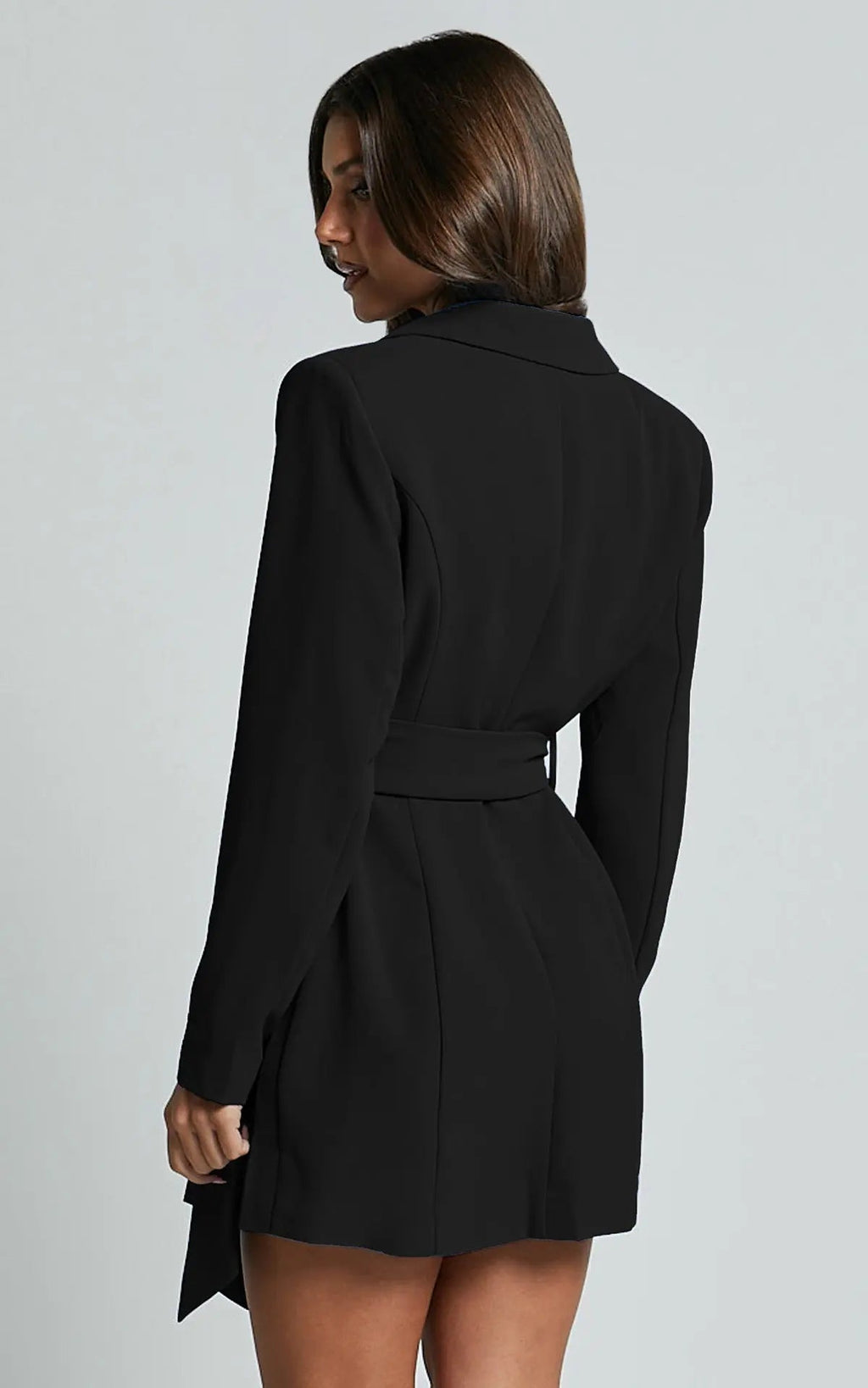 Tailored Belted Blazer Dress