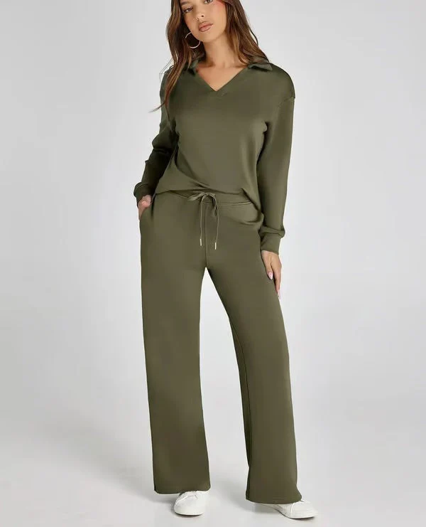 Collared Lounge Set