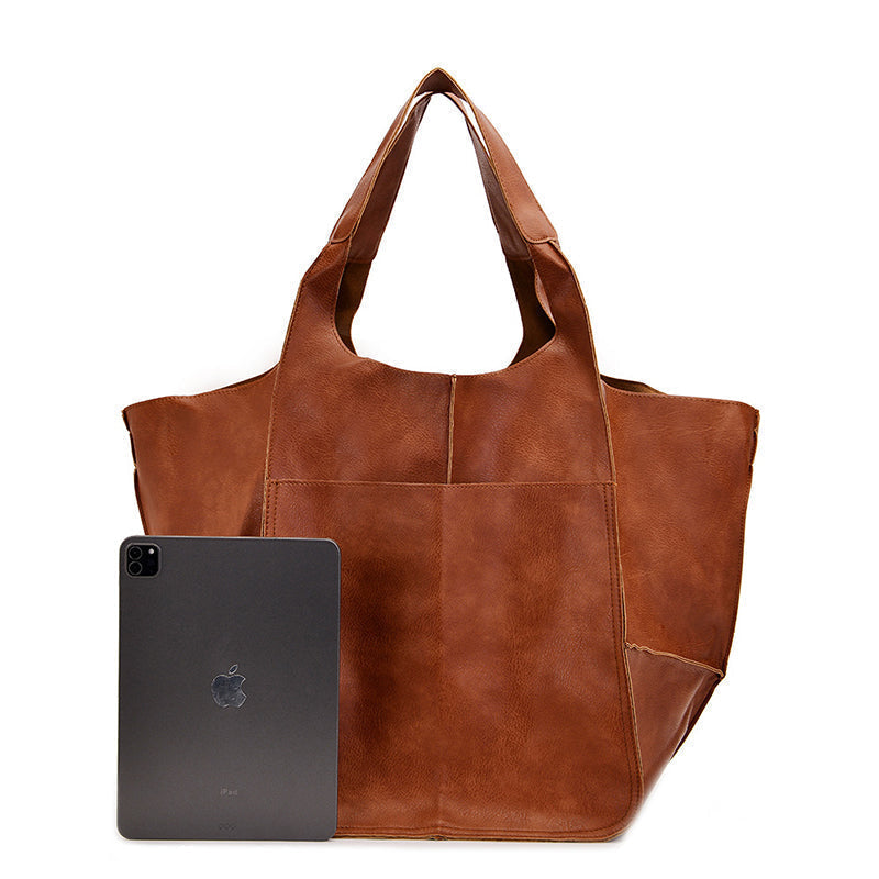 Oversized Distressed Shoulder Bag