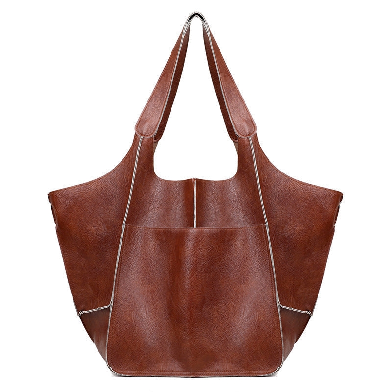 Oversized Distressed Shoulder Bag