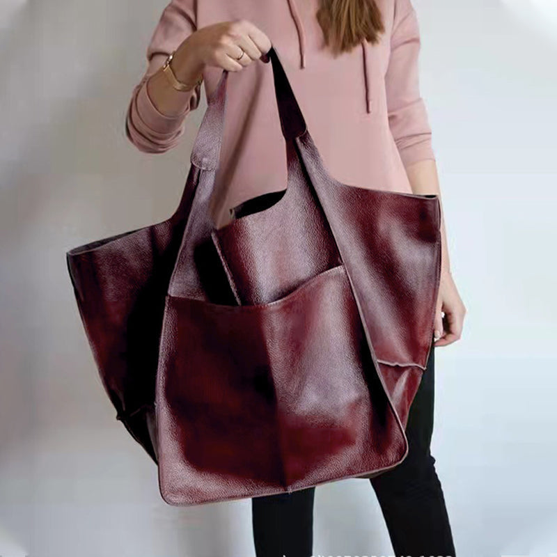 Oversized Distressed Shoulder Bag